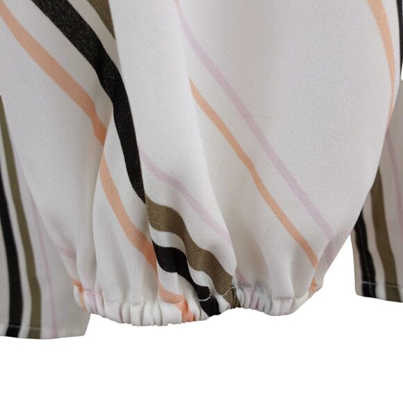 Apt. 9 White Multicolor Vertical Stripe Long Sleeve Pullover Tunic Womens XXL - Picture 4 of 8